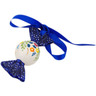 Polish Pottery Candy Ornament 3&quot; Rainbow Delight UNIKAT