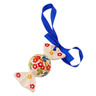 Polish Pottery Candy Ornament 3" Tropical Bloomscape