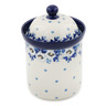 Polish Pottery Canister 8&quot; Blue Spring