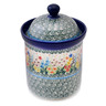 Polish Pottery Canister 8&quot; Colors Of The Wind UNIKAT