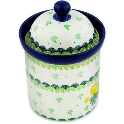Polish Pottery Canister 8&quot; Evening Rose