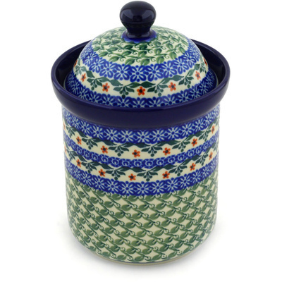 Polish Pottery Canister 8&quot;