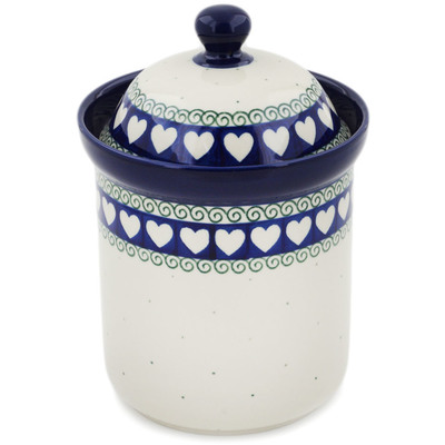 Polish Pottery Canister 8&quot; Light Hearted