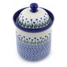 Polish Pottery Canister 8&quot; Water Tulip