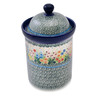 Polish Pottery Canister 9&quot; Colors Of The Wind UNIKAT