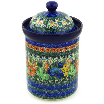 Polish Pottery Canister 9" Divinity UNIKAT