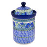 Polish Pottery Canister 9&quot; Moody Blues UNIKAT