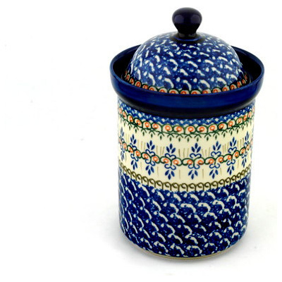 Polish Pottery Canister 9&quot; Wheat Fields
