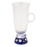 Polish Pottery Cappuccino Glass 10 oz Blue Eye Scatter UNIKAT