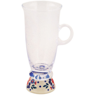 Polish Pottery Cappuccino Glass 10 oz Burst Of Berries
