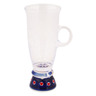 Polish Pottery Cappuccino Glass 10 oz Heart Disco UNIKAT