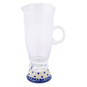 Polish Pottery Cappuccino Glass 10 oz Sea Of Hearts