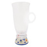 Polish Pottery Cappuccino Glass 10 oz Spring&#039;s Red Garden UNIKAT