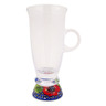 Polish Pottery Cappuccino Glass 10 oz Vivid Garden UNIKAT