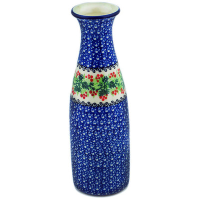 Polish Pottery Carafe 29 oz Blooming Rowan