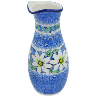 Polish Pottery Carafe 5 Cup Bloodroot Bliss UNIKAT