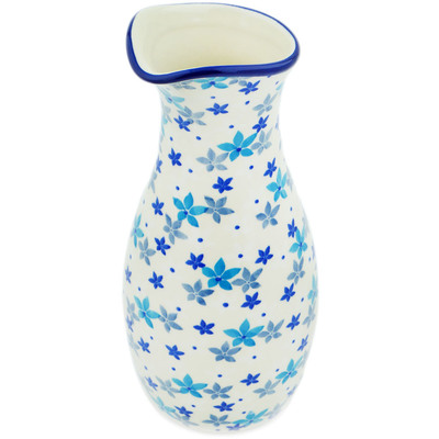 Polish Pottery Carafe 5 Cup Blossoms In The Frost