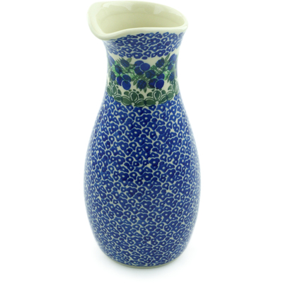 Polish Pottery Carafe 5 Cup Blueberry Fields Forever
