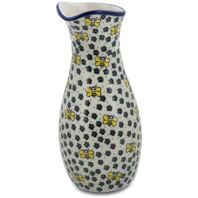 Polish Pottery Carafe 5 Cup Busy Bees UNIKAT