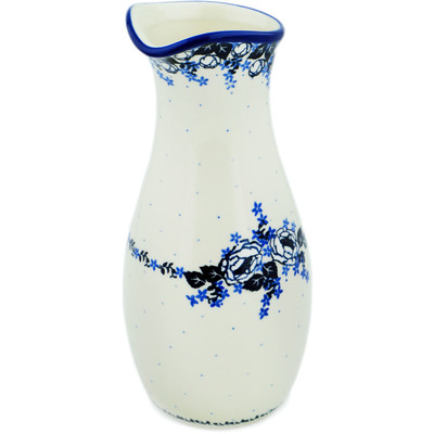 Polish Pottery Carafe 5 Cup Flowers At Dusk