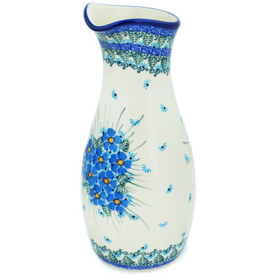 Polish Pottery Carafe 5 Cup Forget Me Not UNIKAT