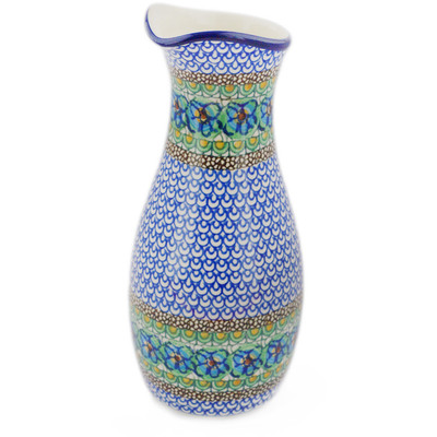 Polish Pottery Carafe 5 Cup Mardi Gras UNIKAT