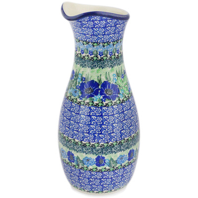 Polish Pottery Carafe 5 Cup Moody Blues UNIKAT
