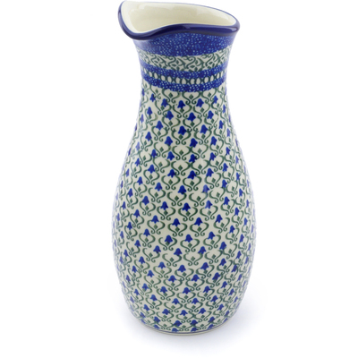 Polish Pottery Carafe 5 Cup Tulip Trellis