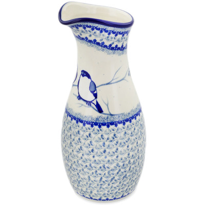 Polish Pottery Carafe 5 Cup Waiting Birds UNIKAT