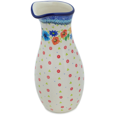 Polish Pottery Carafe 5 Cup Wreath Of Life UNIKAT