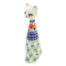 Polish Pottery Cat Figurine 10&quot; Grecian Fields