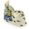 Polish Pottery Cat Figurine 2&quot; Blissful Daisy
