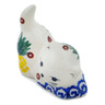 Polish Pottery Cat Figurine 2&quot; Pineapple Parade