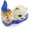 Polish Pottery Cat Figurine 3" Amarillo