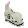 Polish Pottery Cat Figurine 3&quot; Dogs And Bones