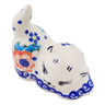 Polish Pottery Cat Figurine 3&quot; Flower Star