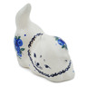 Polish Pottery Cat Figurine 3&quot; Lovely Blueberries