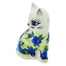 Polish Pottery Cat Figurine 4&quot; Blueberries Season UNIKAT