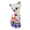 Polish Pottery Cat Figurine 4&quot; Fanciful Ladybug