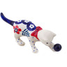 Polish Pottery Cat Figurine 5&quot; Poppies And Ferns