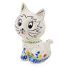 Polish Pottery Cat Figurine 6&quot; Primary Spring