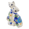 Polish Pottery Cat Figurine 7&quot; Endless Summer UNIKAT