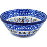 Polish Pottery Cereal Bowl Brown And Blue Beauty UNIKAT