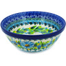 Polish Pottery Cereal Bowl Buquet Azul UNIKAT
