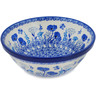 Polish Pottery Cereal Bowl Indigo Field