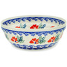 Polish Pottery cereal bowl Rain Of Field Poppies