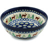 Polish Pottery cereal bowl Reindeer In The Pines