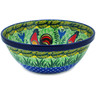 Polish Pottery cereal bowl Rooster Parade UNIKAT