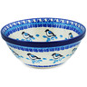 Polish Pottery Cereal Bowl Winter Sparrow
