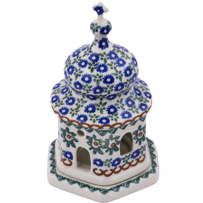 Polish Pottery Chapel Candle Holder 7&quot;